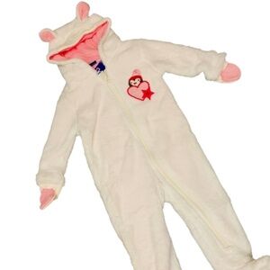 LUPILU — Hooded & Footed “BUNNY” BABY GIRL Winter BUNTING OUTERWEAR — 2-6 Month